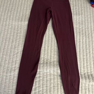 Lululemon dark Merlot Leggings 25 align